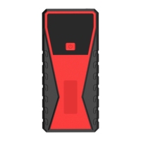 Démarreur de Voiture 6000 mAh avec Affichage Numérique, Lampe LED, Pinces Standard, Câble USB, Boîte Rouge et Noire – Idéal Urgence