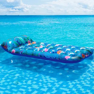 Opblaasbare Zwembad Drijft Vlot Volwassen Grootte Met Hoofdsteun 72 "Grote Koeling Contour Lounger Drijvende Mat Voor Summer Party Float