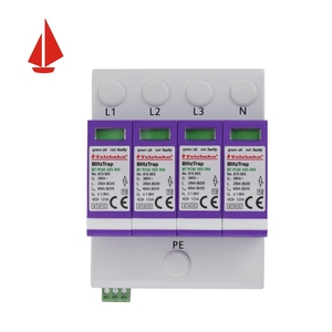 Telebahn AC SPD 4P 275V 320V 385V 20kA -40kA KEMA T2 dispositif de protection contre les surtensions <span class=keywords><strong>TN</strong></span>-S à <span class=keywords><strong>3</strong></span> phases Protection contre les surtensions - Product Image 1