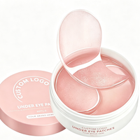 Patchs de gel pour les yeux au collagène hydratant, en bouteille, avec logo personnalisé, pour usage cosmétique quotidien