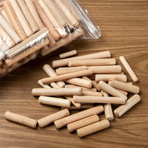 Đồ Nội Thất Phần Cứng Bằng Gỗ Dowel Connector, Chạm Khắc Beech Fluted Dowel Pins - Product Image 1