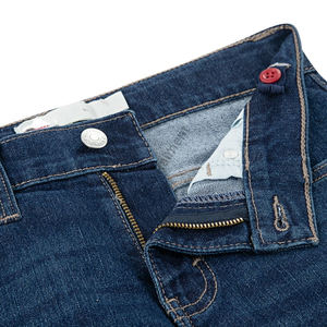 Jeans en denim pour garçons, enfants, OEM personnalisé, faible MOQ, automne, coton, slim, décontracté, délavé, longueur entière, uni - Product Image 2
