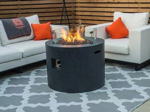 Grande <span class=keywords><strong>table</strong></span> ronde décorative de jardin en 4 pièces, balles en béton, foyer au gaz, <span class=keywords><strong>table</strong></span> d'<span class=keywords><strong>extérieur</strong></span> - Product Image 5