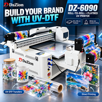 DZ-6090 Transfer Film AB Botol Kaca Personalisasi untuk Casing Ponsel, Pencetakan Langsung 60x90cm UV DTF Xp600 Printer Flatbed Tinta UV