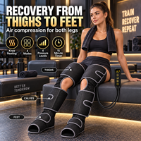 En gros, Bandes de compression réglables pour les jambes avec minuteur de 15 minutes pour la récupération sportive post-entraînement, Masseur de jambes à compression d'air