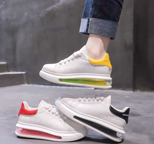 Zapatos informales para mujer, suela con cojín de aire PU, suela de ocio, color blanco, novedad - Product Image 6