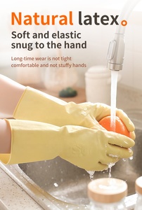 Custom Household Kitchen Waterproof Reusable Hand Dishwashing <strong>Type</strong> Clean Room Labor <strong>Glove</strong> Multi Use Natural Latex for <strong>Glove</strong> - Product Image 2