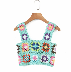 <span class=keywords><strong>Gilet</strong></span> en <span class=keywords><strong>crochet</strong></span> fait main ajouré bohème pour l'été et la plage - Product Image 2