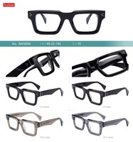 Nouveau Transparent Extra Large Épais Cadre Lunettes Lunettes Optique Vintage Cadres Acétate Biseauté Épais Montures De Lunettes