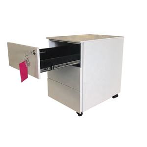 Caisson-mueble de oficina con 3 cajones debajo del <span class=keywords><strong>escritorio</strong></span>, mueble de oficina móvil con pedestal de acero rodante vertical, de metal - Product Image 3