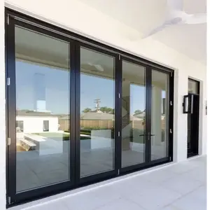 Usine double vitrage fenêtre ouragan impact ouverte en aluminium fenêtres à battants en aluminium fenêtre et profil de la porte