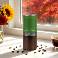 Mini moulin à café automatique portable, rechargeable par USB-C, avec meules en céramique durables, pour une utilisation en extérieur, en voiture et à la maison