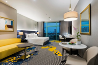 Suite présidentielle d'hôtel 5 étoiles, mobilier complet sur mesure en bois massif et MDF moderne, appartement, salon, chambre à coucher, salle à manger