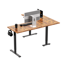 Bureau debout électrique moderne à double moteur en acier inoxydable, durable, écologique et de luxe, à hauteur réglable pour la maison, le bureau et la chambre