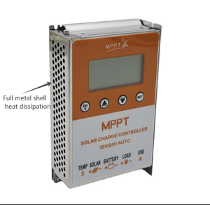 Bộ điều khiển sạc năng lượng mặt trời MPPT di động <span class=keywords><strong>10A</strong></span> 20A với cổng USB và màn hình hiển thị năng lượng pin LCD, tương thích với tấm pin mặt trời <span class=keywords><strong>12V</strong></span> 24V - Product Image 2