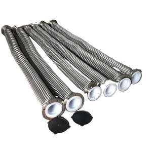 Una estremità ruotato di flangia in acciaio <span class=keywords><strong>inox</strong></span> 316l <span class=keywords><strong>flessibile</strong></span> in metallo con ptfe tubo in treccia - Product Image 1