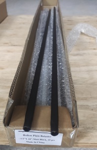 Balustres carrés en <span class=keywords><strong>fer</strong></span> forgé OUYA, style design moderne, noir satiné, 1/2 pouce, lisses, creux, revêtement poudré, résistants à la rouille - Product Image 5