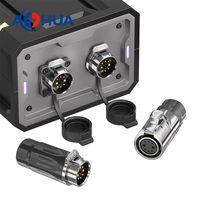 Aohua IP67 étanche circulaire L20 femelle mâle 8 broches connexions de fil automobile connecteur d'alimentation à montage sur panneau