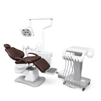 Unité de fauteuil dentaire de haute qualité avec compresseur d'air, lampe buccale LED, crachoir en céramique, pièce à main et détartreur pour clinique dentaire