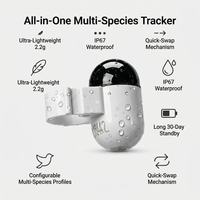 Traceur GPS pour fauconnerie Training-Season Falcon GPS Raptor avec enregistrement des vols et boîtier IP67 pour les équipes de fauconnerie et les manieurs