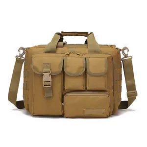 Bolsa de ombro para laptop Molle Tactical de nylon, bolsa mensageiro multifuncional para escalada, bolsa de mão única para uso ao ar livre, novidade de varejo