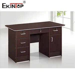 Ekintop โต๊ะทำงานราคาถูก,โต๊ะสำนักงานโบราณเรียบง่ายโต๊ะทำงานสีดำ