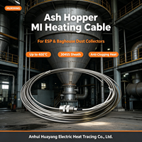 Câble chauffant isolé minéralisé Ash Hopper Heat Tracing MI, antidéflagrant 400 ℃   Gaine en acier inoxydable SS304/316 pour applications industrielles anti-gel