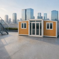 Maison conteneur moderne extensible personnalisable avec logo et marque pour habitation résidentielle, bureau et hôtel