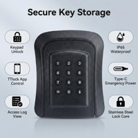 Boîte à clés intelligente Bilixo K01, étanche IP65, antivol, en acier inoxydable et aluminium, déverrouillage par mot de passe, compatible avec l'application Tuya TTlock