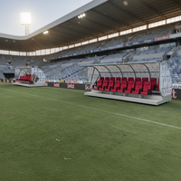 Banc de Reserves de Football de Luxe à 2 Niveaux, Abri Portable pour Substituts et Joueurs DPY-VIP 2-24 Places