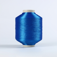 Filament de polyester FDY 100 % fabriqué en Chine, 75/36 DTY teint, haute ténacité, écologique, torsadé, pour couture et tricotage, vente en gros