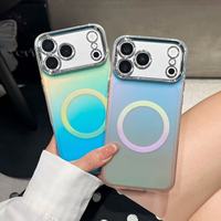 Étui IMD à motif coquille dorée et pailletée pour Samsung Galaxy S26 S25 Ultra et iPhone, compatible avec la charge sans fil, magnétique et antichoc