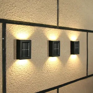 Bán sỉ treo tường đèn ngoài trời-Đèn Led Treo Tường Năng Lượng Mặt Trời, Đèn Treo Trang Trí Nhà Cửa Thông Minh Ngoài Trời Chống Thấm Nước