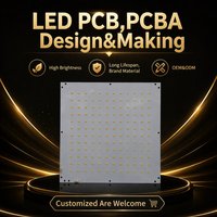 PCB LED Satu Sisi Kustom dengan Basis Aluminium 2mm 290mm X 290mm HASL 1oz Papan Tembaga Merek R2T Konduktif Termal untuk Dalam Ruangan.