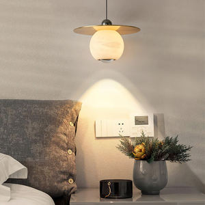 Lámpara Colgante Minimalista para Isla de Cocina, Comedor, Hotel, Latón y Alabastro de Alta Calidad, Nueva Lámpara Colgante Heliosu Cord de Alabastro - Product Image 4