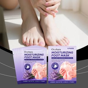 Masque hydratant pour les pieds à la lavande, marque privée OEM, élimination des peaux mortes, blanchiment des talons, soin des pieds anti-crevasses - Product Image 6