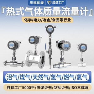 Hualiu Thermal Gas Mass Flow Meter Dn50 Stainless Steel Flange Installation For Biogas And Other Gases - Product Image 4