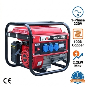 <span class=keywords><strong>Générateur</strong></span> à essence <span class=keywords><strong>monophasé</strong></span> BISON BS8500 2,2 kW max 220 V Alternateur à fil de cuivre 100 % certifié CE ISO Utilisation industrielle et domestique - Product Image 2