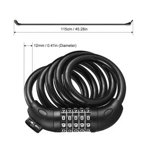 Candado de combinación para bicicleta P15, cable de acero de 5 dígitos, antirrobo, para bicicleta de montaña, equipo de ciclismo - Product Image 2