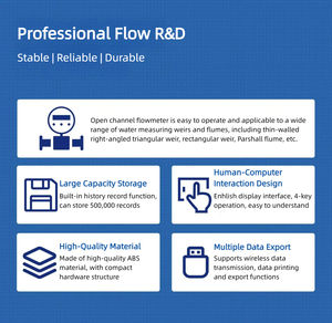 Medidor de Flujo de <span class=keywords><strong>Canal</strong></span> Abierto Ultrasónico Genesite de Alta Precisión 1~3% RS485 IP65, Dispositivo de Medición de Flujo Multi-Weir, Canaleta Parshall - Product Image 5