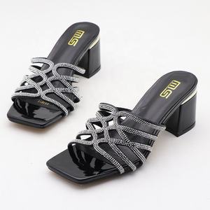 Y donne nuovo stile 7cm alto goffo scarpe con tacco spesso donna Chaussures Femme Open-toe donna grande taglia 42 sandali con tacco per donna - Product Image 3