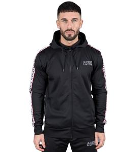 Sudadera con capucha para hombre, de invierno, para gimnasio, con cremallera, rayas laterales, diseño liso, forro polar de poliéster/algodón, antiencogimiento, antipilling, tipo jersey. - Product Image 3