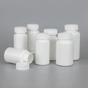 BPA الحرة الغذاء الصف 150cc HDPE فارغة برطمان للحلوى حبة مسحوق بروتين جرة البلاستيك الطبية كبسولة زجاجات مع الوجه أعلى