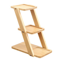 Plante en pot succulente simple porte-fleurs décoratif salon balcon fenêtre comptoir Étagère de rangement en bois massif