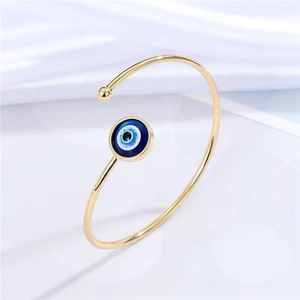 Bracelets tendance œil bleu turc porte-bonheur pour couples, bijoux de poignet ajustables, cadeau, bracelet bohème œil de démon fait main - Product Image 4
