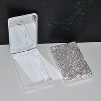 Miroir pliant Portable de voyage en strass de luxe et ensemble de brosses à cheveux avec brosse à cheveux miroir de peigne à cheveux de poche