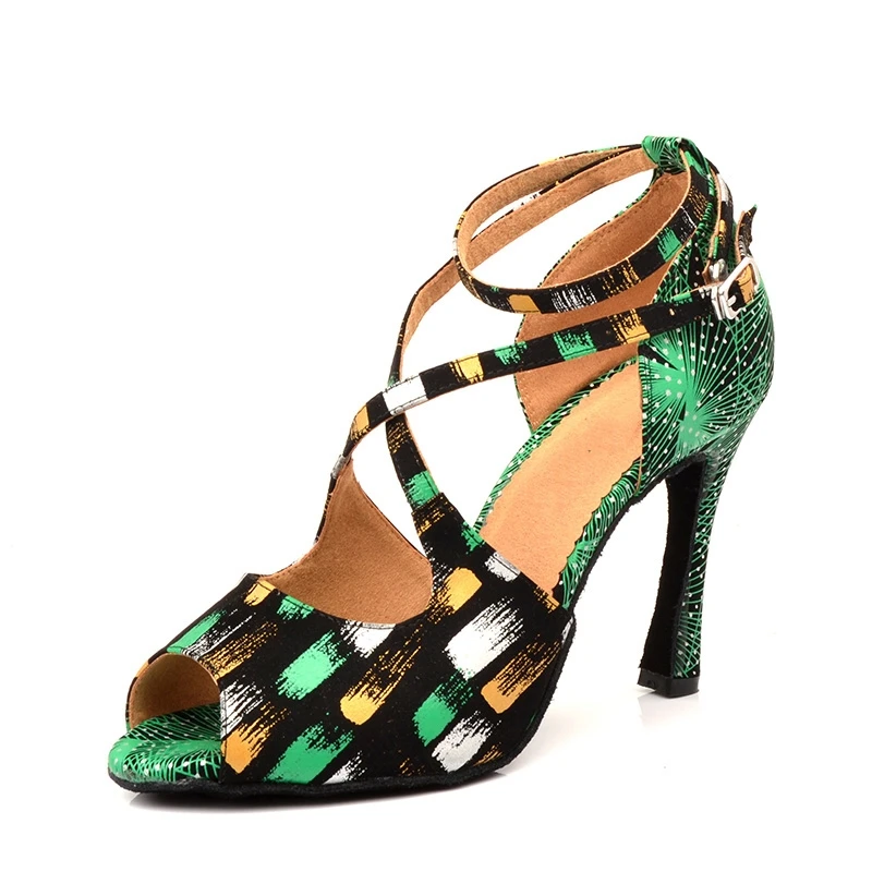 Custom 5/7/8.5cm Girls Wedding High Heel Jazz Sneakers Women Latin Dancing Shoes
