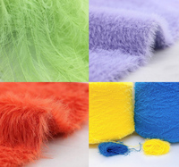 Style DTY personnalisé multicolore fil poilu très doux pas cher fil de cheveux de vison floue pour tricoter tissage teinture Machine fil de plumes
