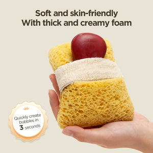 ليفة استحمام بسيطة لتقشير الجسم مع كيس بلاستيكي للنساء والرجال، إكسسوارات الاستحمام - Product Image 3