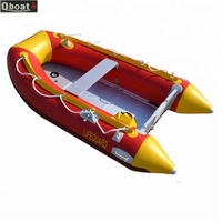 Bateau de pêche gonflable pliable Q Boat SY200 127cm en PVC 0.9mm certifié CE, stable, léger, durable, écologique, 35kg - Offre Spéciale